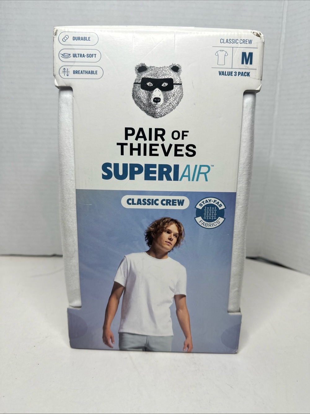 Pair of Thieves SuperIAIR Classic Crew Men's Undershirt - White